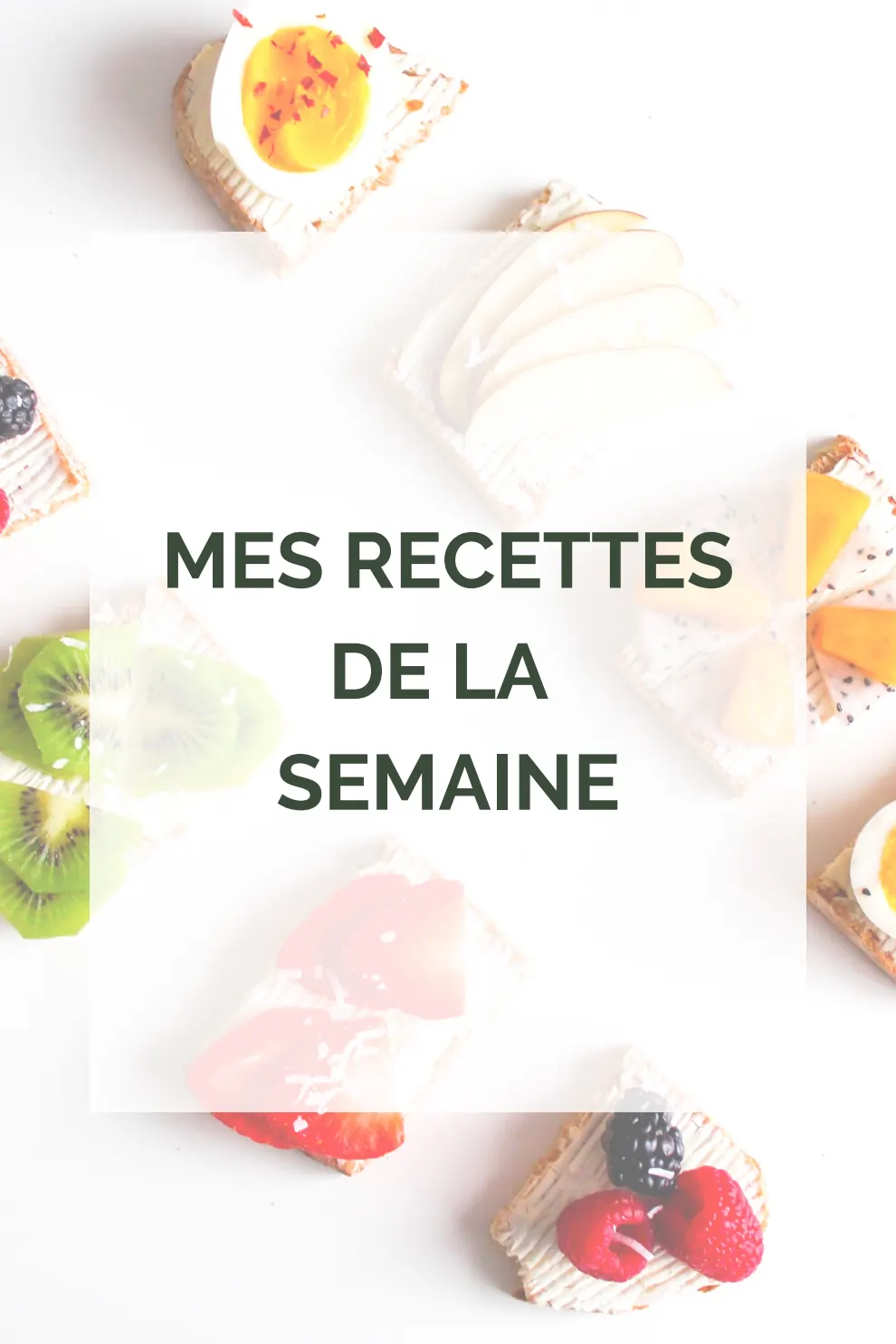 Ouverture de la partie recettes du livret
